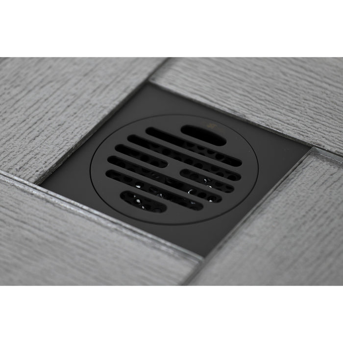 Kingston Brass BSF4262ORB Watercourse Symmetric 4" Square Grid Shower Drain, Oil Rubbed Bronze