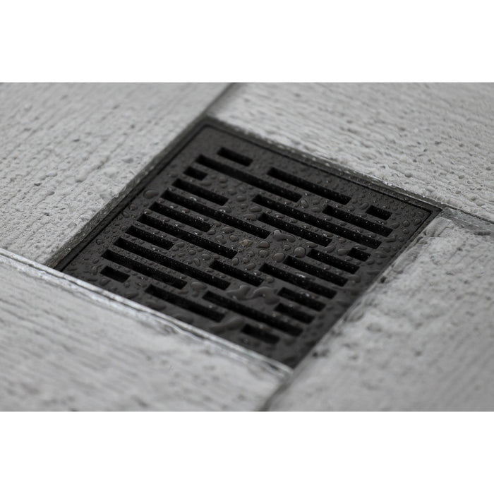 Kingston Brass BSF6310ORB Watercourse Transit 4" Square Grid Shower Drain, Oil Rubbed Bronze