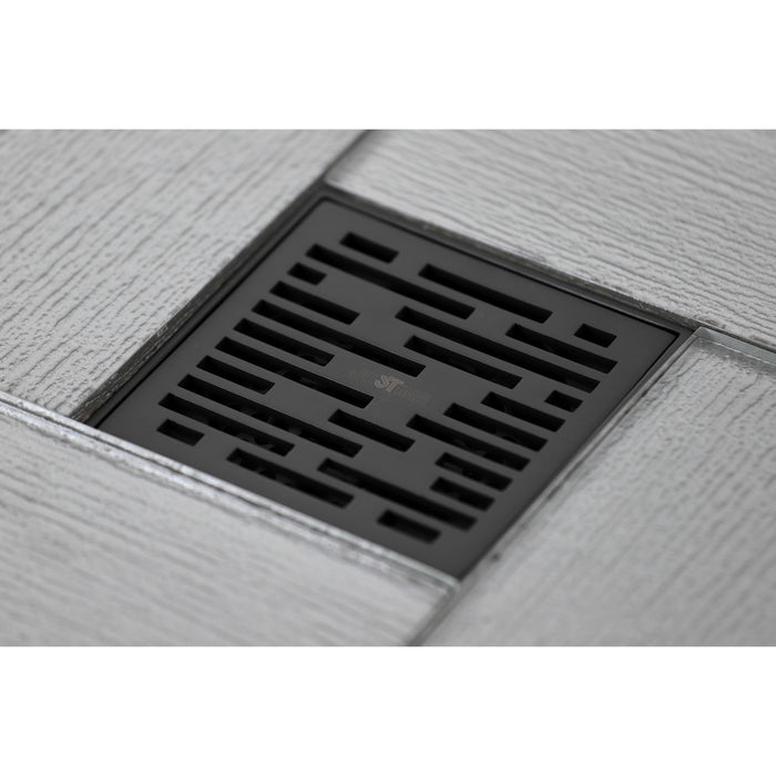 Kingston Brass BSF6310ORB Watercourse Transit 4" Square Grid Shower Drain, Oil Rubbed Bronze