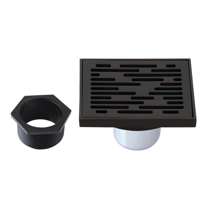 Kingston Brass BSF6310ORB Watercourse Transit 4" Square Grid Shower Drain, Oil Rubbed Bronze