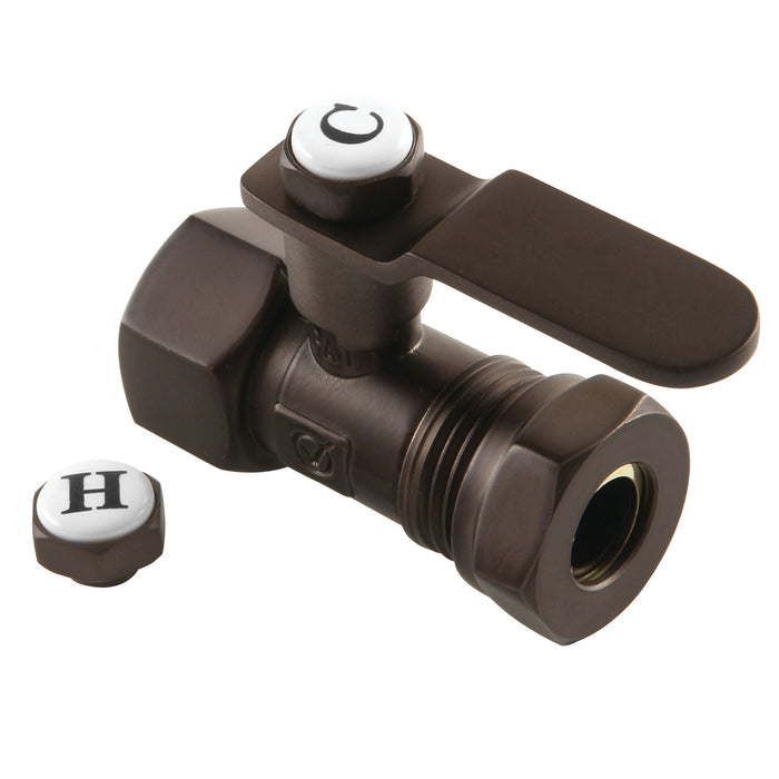 Kingston Brass CA4415ORB 1/2" FIP x 1/2" or 7/16" Slip Joint Straight Stop Valve, Oil Rubbed Bronze