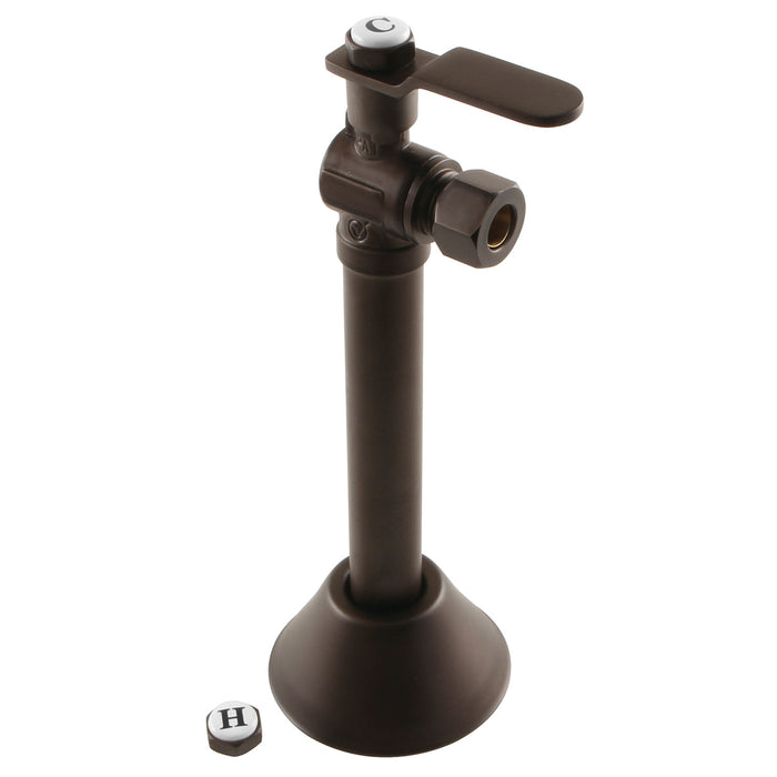 Kingston Brass CA8320ORB 1/2" Sweat x 3/8" OD Comp Angle Shut Off Valve with 5" Extension, Oil Rubbed Bronze