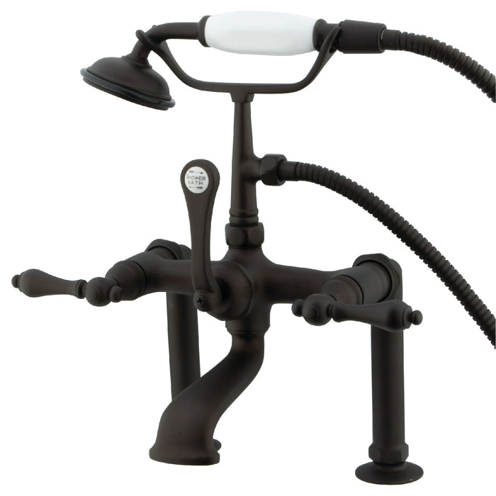 Kingston Brass CC103T5 Vintage 7-Inch Deck Mount Clawfoot Tub Faucet, Oil Rubbed Bronze