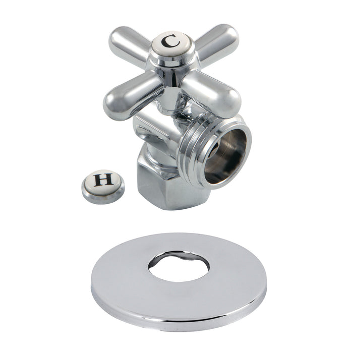 Kingston Brass CC13001XK 1/2" FIP x 3/4" Hose Thread Angle Stop Valve with Flange, Polished Chrome