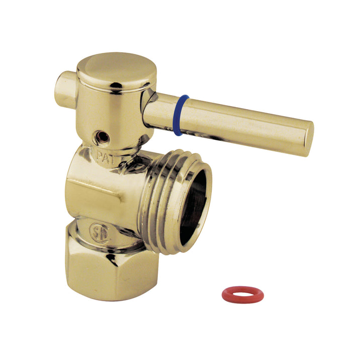 Kingston Brass CC13002DL 1/2" FIP x 3/4" Hose Thread, Washing Machine Valve, Polished Brass