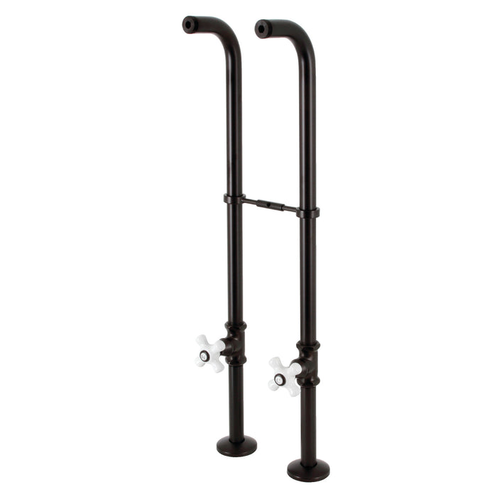 Kingston Brass CC266S5PX Kingston Freestanding Supply Line with Stop Valve, Oil Rubbed Bronze