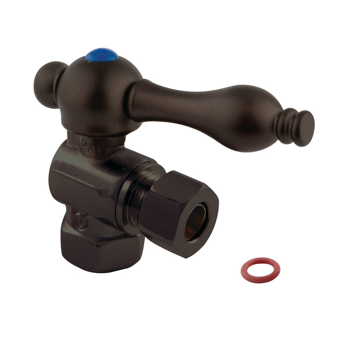 Kingston Brass CC33105 3/8" FIP x 3/8" OD Comp Quarter-Turn Angle Stop Valve, Oil Rubbed Bronze