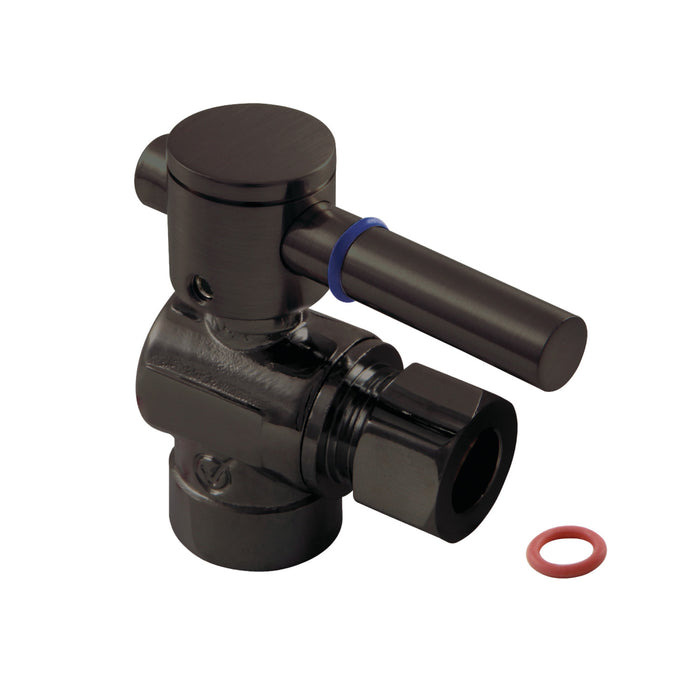 Kingston Brass CC43205DL 1/2" Sweat x 3/8" OD Comp Angle Stop Valve, Oil Rubbed Bronze