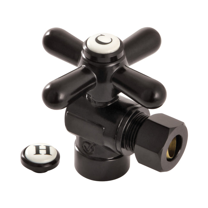 Kingston Brass CC43205X 1/2" Sweat x 3/8" OD Comp Angle Stop Valve, Oil Rubbed Bronze