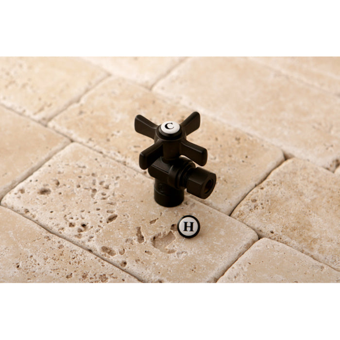 Kingston Brass CC43205ZX 1/2" Sweat x 3/8" OD Comp Angle Stop Valve, Oil Rubbed Bronze