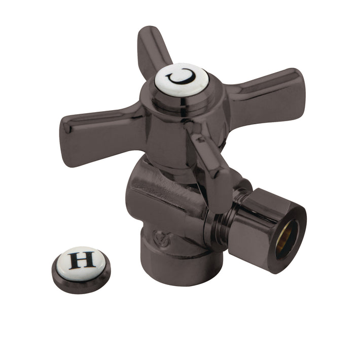 Kingston Brass CC43205ZX 1/2" Sweat x 3/8" OD Comp Angle Stop Valve, Oil Rubbed Bronze