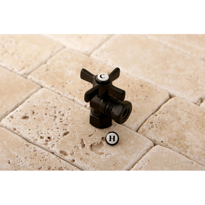 Kingston Brass CC44105ZX 1/2" FIP x 1/2" or 7/16" Slip Joint Angle Stop Valve, Oil Rubbed Bronze