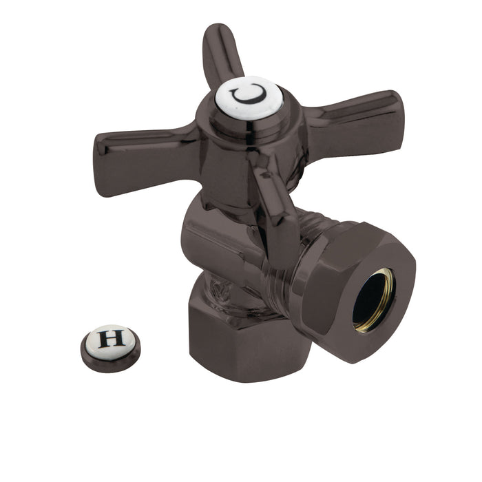 Kingston Brass CC44105ZX 1/2" FIP x 1/2" or 7/16" Slip Joint Angle Stop Valve, Oil Rubbed Bronze