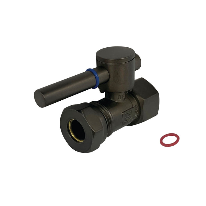 Kingston Brass CC44155DL 1/2" FIP x 1/2" or 7/16" Slip Joint Straight Shut Off Valve, Oil Rubbed Bronze