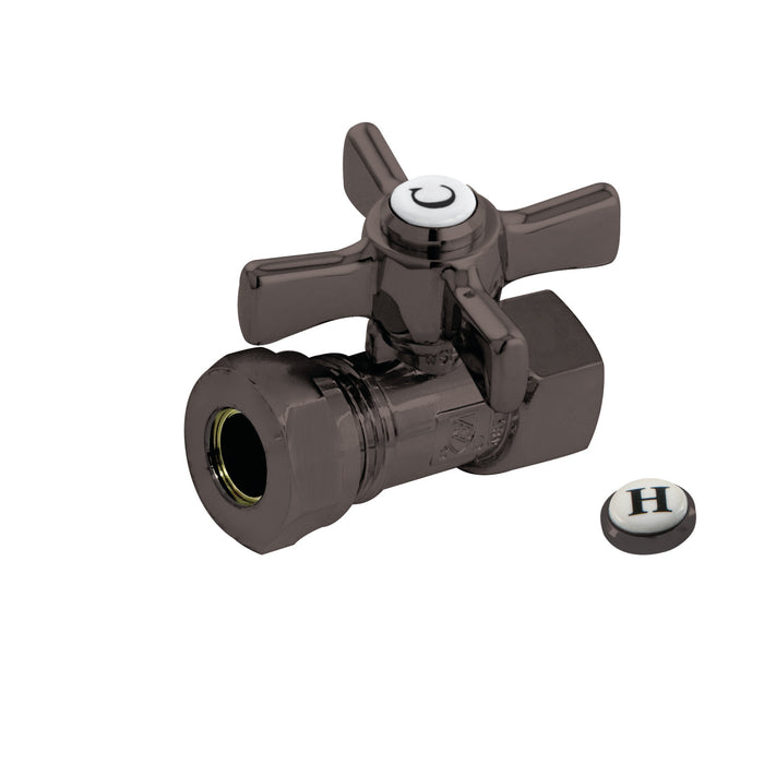 Kingston Brass CC44155ZX 1/2" FIP x 1/2" or 7/16" Slip Joint Straight Shut Off Valve, Oil Rubbed Bronze