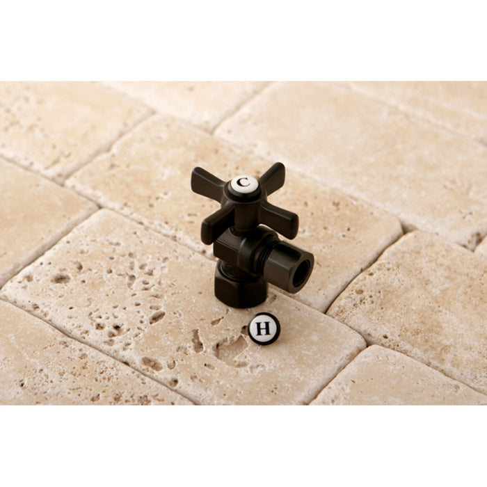 Kingston Brass CC44405ZX 1/2" FIP x 1/2" OD Comp Angle Stop Valve, Oil Rubbed Bronze