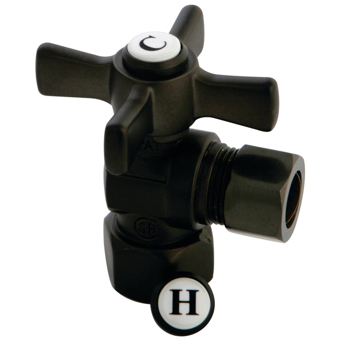 Kingston Brass CC44405ZX 1/2" FIP x 1/2" OD Comp Angle Stop Valve, Oil Rubbed Bronze