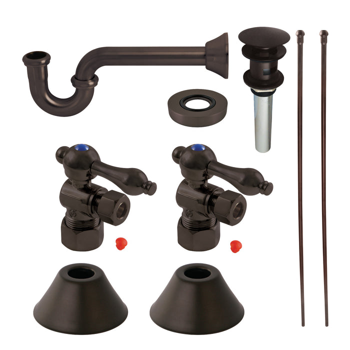 Kingston Brass CC53305VOKB30 Traditional Plumbing Sink Trim Kit with P-Trap and Overflow Drain, Oil Rubbed Bronze