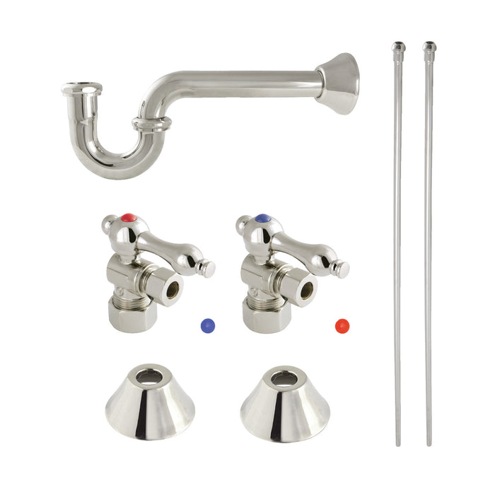 Kingston Brass CC53306LKB30 Traditional Plumbing Sink Trim Kit with P-Trap, Polished Nickel