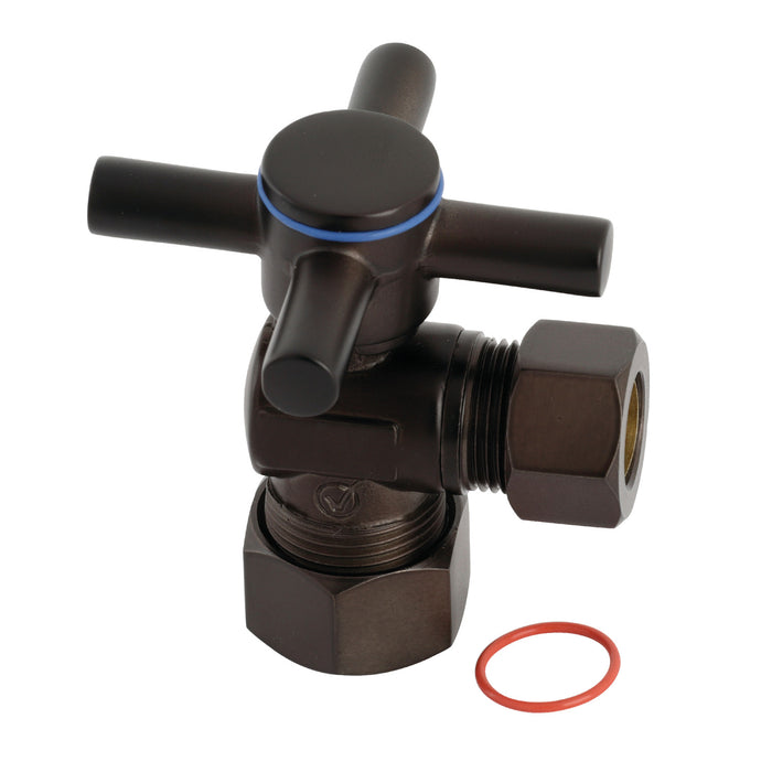 Kingston Brass CC54405DX 5/8" OD Comp x 1/2" OD Comp Angle Stop Valve, Oil Rubbed Bronze