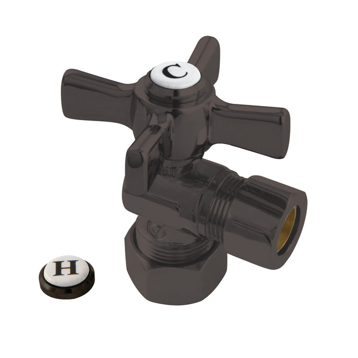 Kingston Brass CC54405ZX 5/8" OD Comp x 1/2" OD Comp Angle Stop Valve, Oil Rubbed Bronze