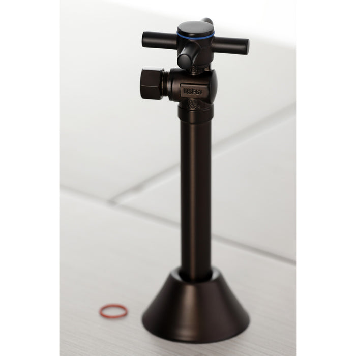 Kingston Brass CC83205DX 1/2" Sweat x 3/8" OD Comp Angle Shut Off Valve with 5" Extension, Oil Rubbed Bronze