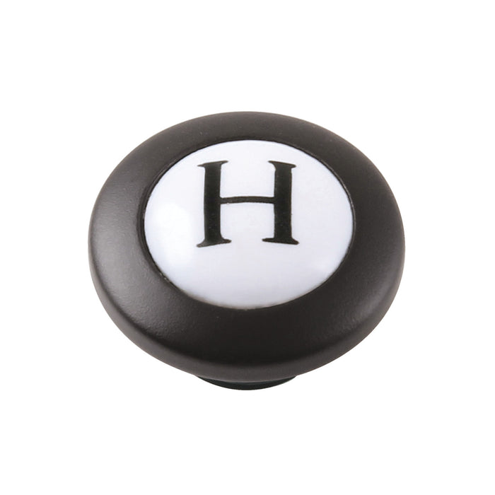 Kingston Brass CCHICX5H Hot Porcelain Handle Button, Oil Rubbed Bronze