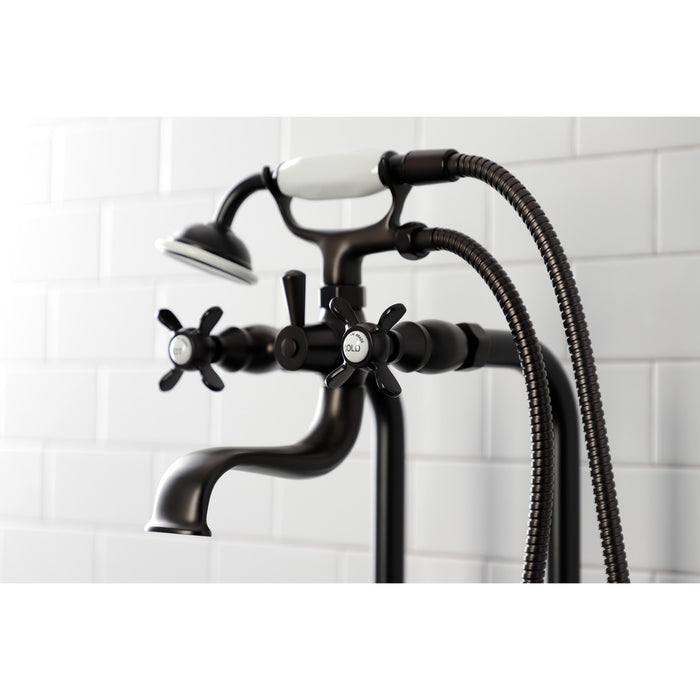 Kingston Brass CCK246K5 Essex Freestanding Clawfoot Tub Faucet Package with Supply Line, Oil Rubbed Bronze