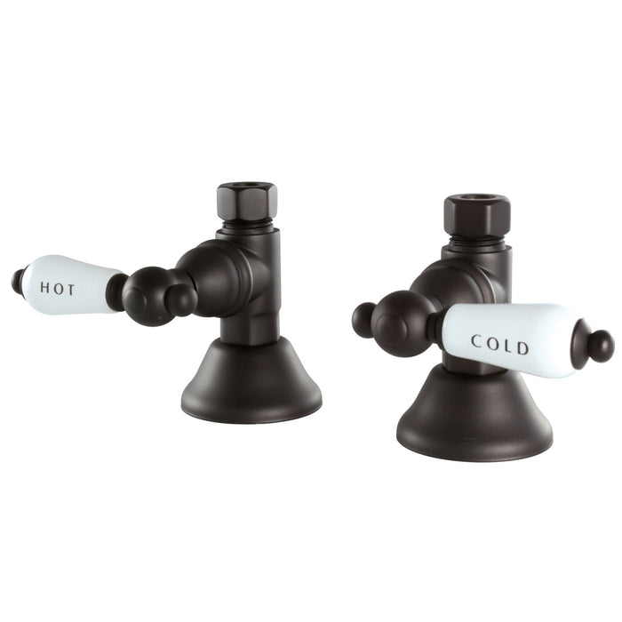 Kingston Brass CCK44155PL 1/2" FIP x 1/2" OD Comp Quarter-Turn Straight Stop Valve, Oil Rubbed Bronze