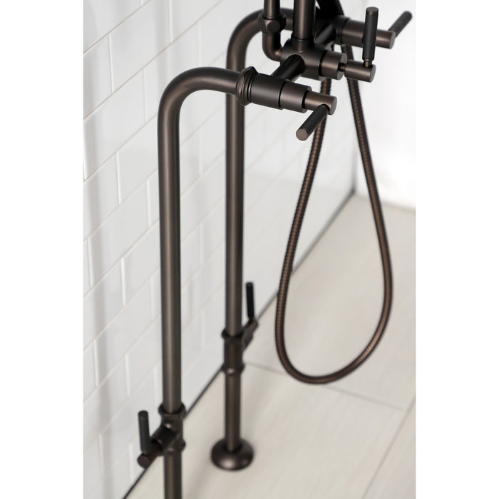 Aqua Vintage CCK8105DKL Concord Freestanding Tub Faucet with Supply Line, Stop Valve, Oil Rubbed Bronze