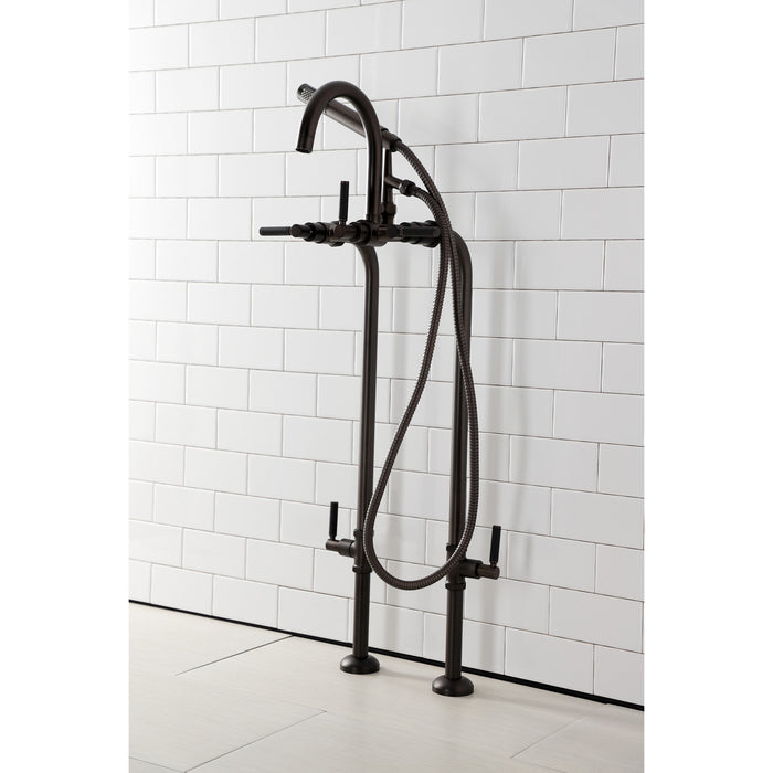 Aqua Vintage CCK8105DKL Concord Freestanding Tub Faucet with Supply Line, Stop Valve, Oil Rubbed Bronze