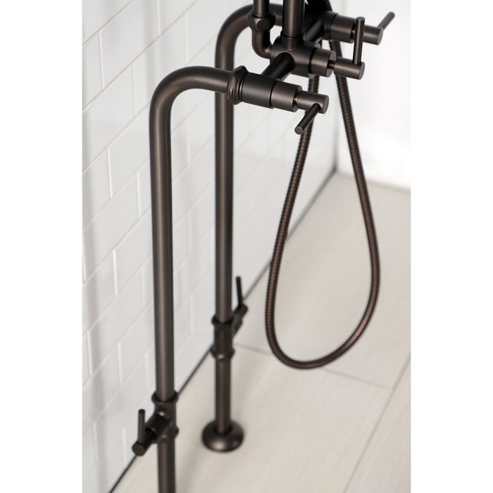 Aqua Vintage CCK8105DL Concord Freestanding Tub Faucet with Supply Line, Stop Valve, Oil Rubbed Bronze