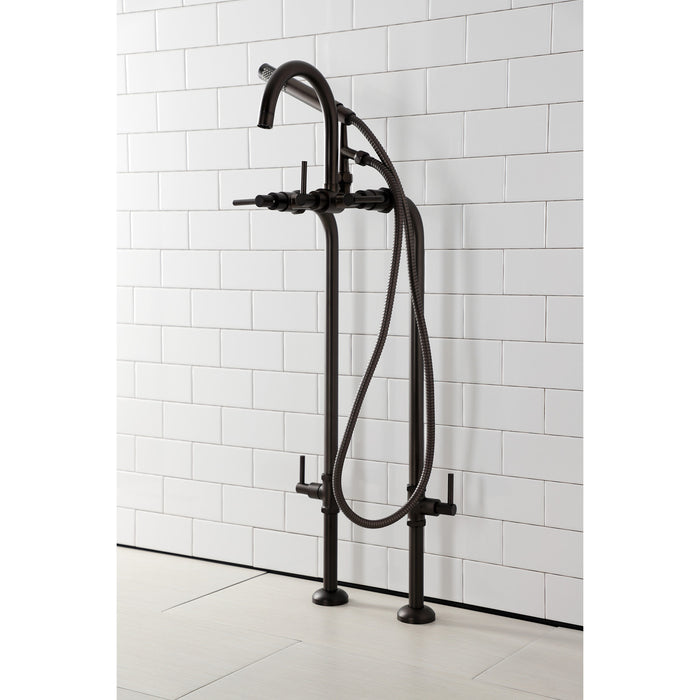 Aqua Vintage CCK8105DL Concord Freestanding Tub Faucet with Supply Line, Stop Valve, Oil Rubbed Bronze