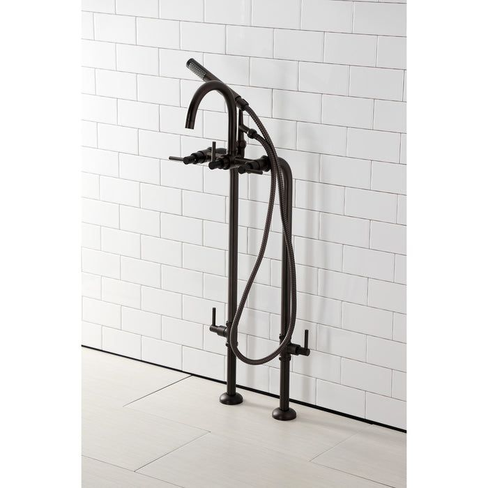 Aqua Vintage CCK8105DL Concord Freestanding Tub Faucet with Supply Line, Stop Valve, Oil Rubbed Bronze