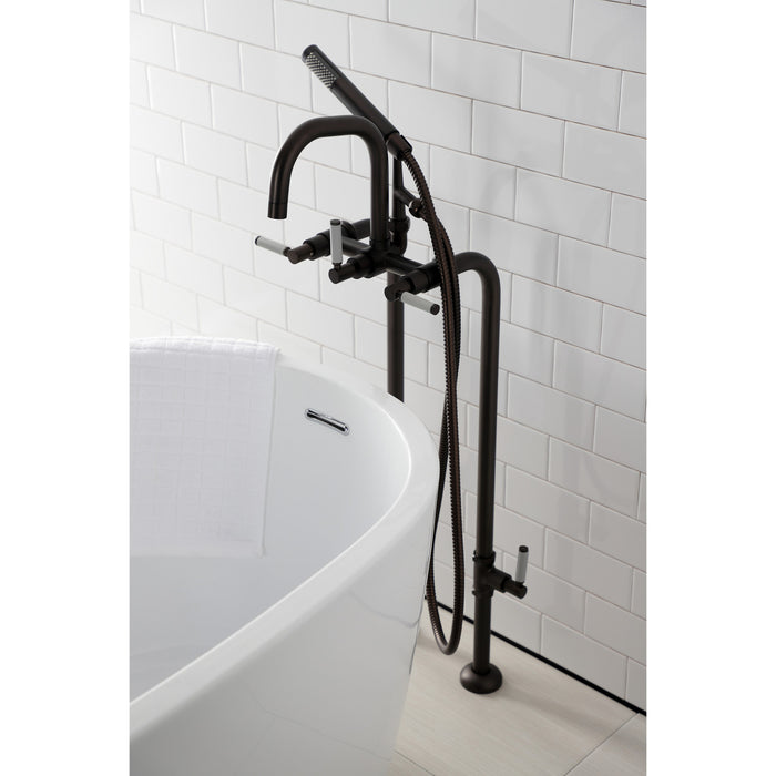 Aqua Vintage CCK8405DKL Concord Freestanding Tub Faucet with Supply Line, Stop Valve, Oil Rubbed Bronze