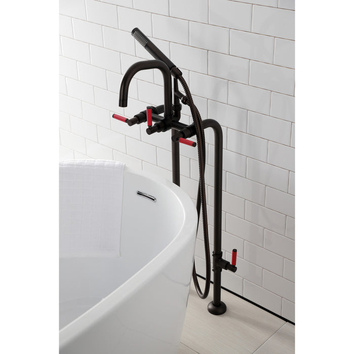 Aqua Vintage CCK8405DKL Concord Freestanding Tub Faucet with Supply Line, Stop Valve, Oil Rubbed Bronze