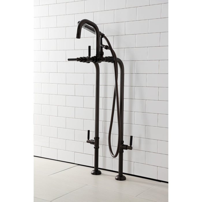 Aqua Vintage CCK8405DKL Concord Freestanding Tub Faucet with Supply Line, Stop Valve, Oil Rubbed Bronze