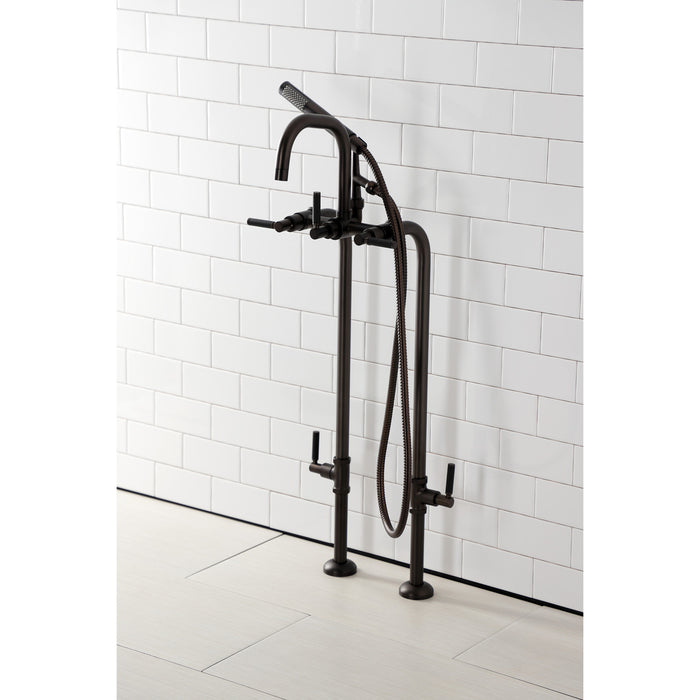 Aqua Vintage CCK8405DKL Concord Freestanding Tub Faucet with Supply Line, Stop Valve, Oil Rubbed Bronze