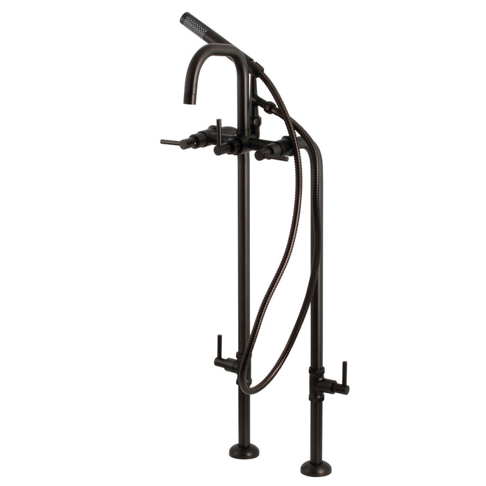 Aqua Vintage CCK8405DL Concord Freestanding Tub Faucet with Supply Line, Stop Valve, Oil Rubbed Bronze