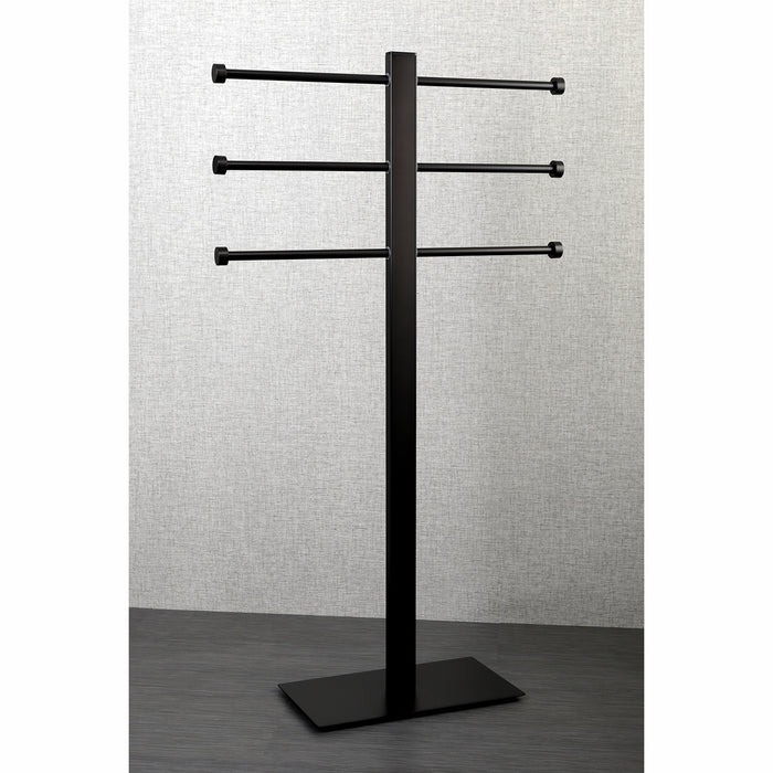 Kingston Brass CCS6025 Edenscape Freestanding Stainless Steel T-Shape Towel Holder, Oil Rubbed Bronze