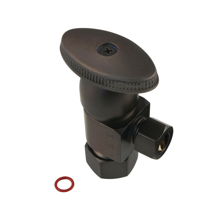 Kingston Brass CD53305VA 5/8" O.D x 3/8" O.D Anti-Seize Deluxe Quarter Turn Ceramic Hardisc Cartridge Angle Stop, Oil Rubbed Bronze