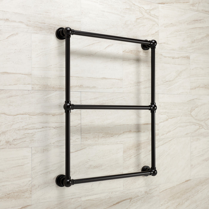 Kingston Brass DTM32243ORB Palatine 24-Inch x 32-Inch Wall Mount Towel Rack, Oil Rubbed Bronze