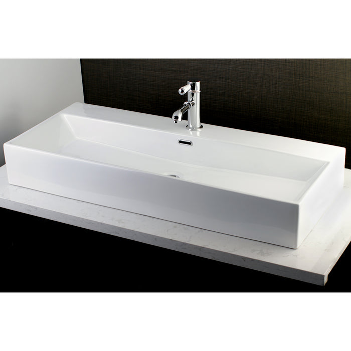 Fauceture EV3916 Camilla 39-Inch x 16-Inch Rectangular Vessel Sink, White