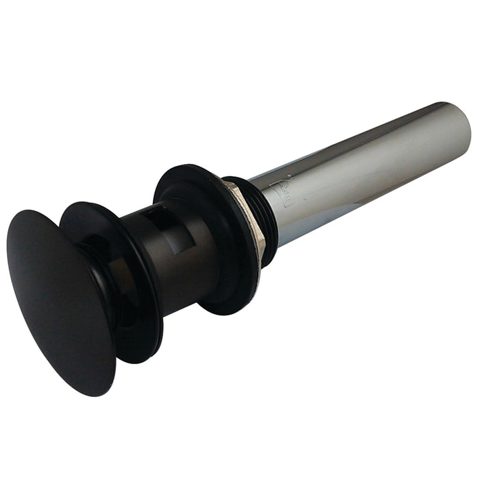 Kingston Brass EV6005 Push Pop-Up Drain with Overflow Hole, 22 Gauge, Oil Rubbed Bronze