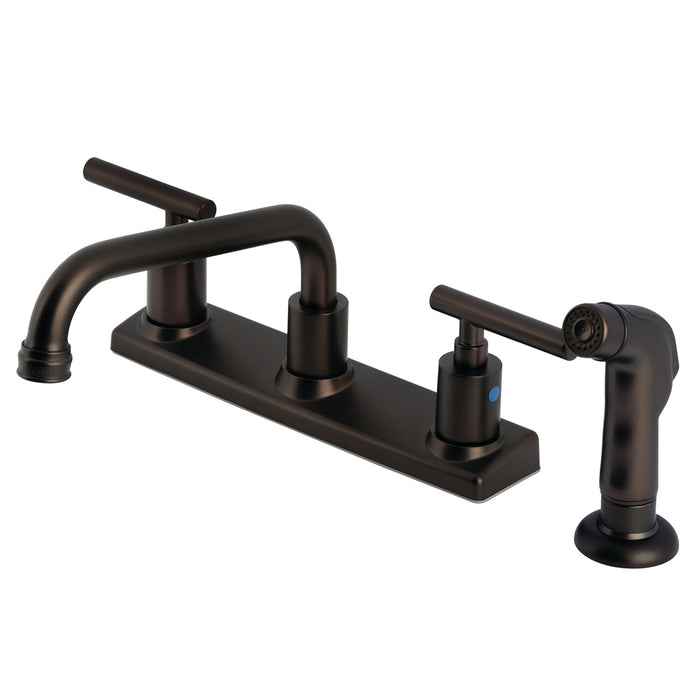 Kingston Brass FB2135CML Manhattan 8" Centerset Kitchen Faucet, Oil Rubbed Bronze