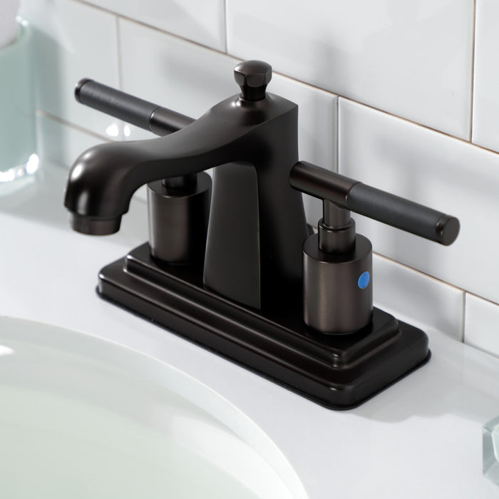 Kingston Brass FB4645CKL Kaiser 4 in. Centerset Bathroom Faucet with Pop-Up Drain, Oil Rubbed Bronze