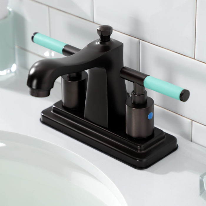 Kingston Brass FB4645CKL Kaiser 4 in. Centerset Bathroom Faucet with Pop-Up Drain, Oil Rubbed Bronze