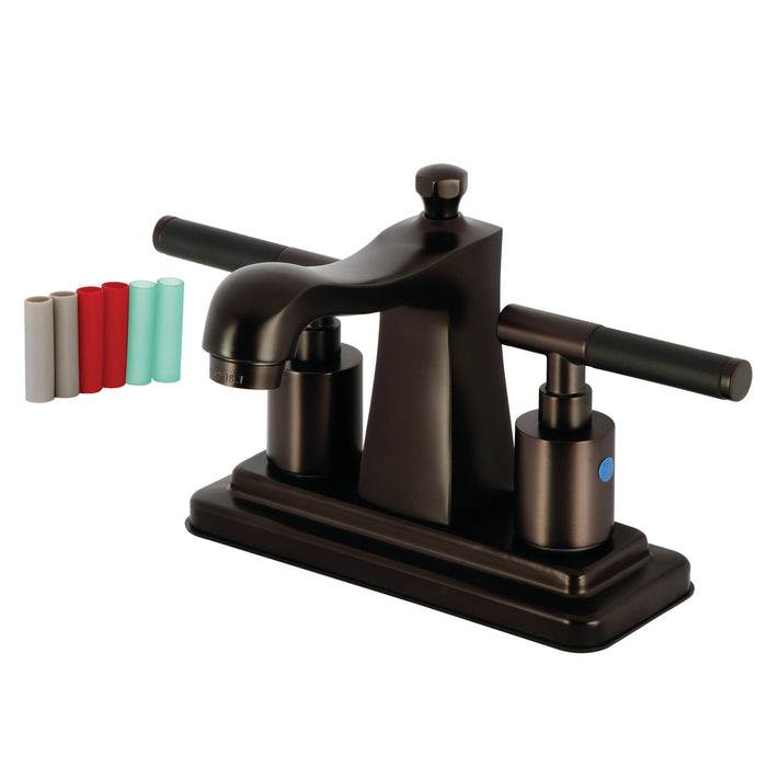 Kingston Brass FB4645CKL Kaiser 4 in. Centerset Bathroom Faucet with Pop-Up Drain, Oil Rubbed Bronze