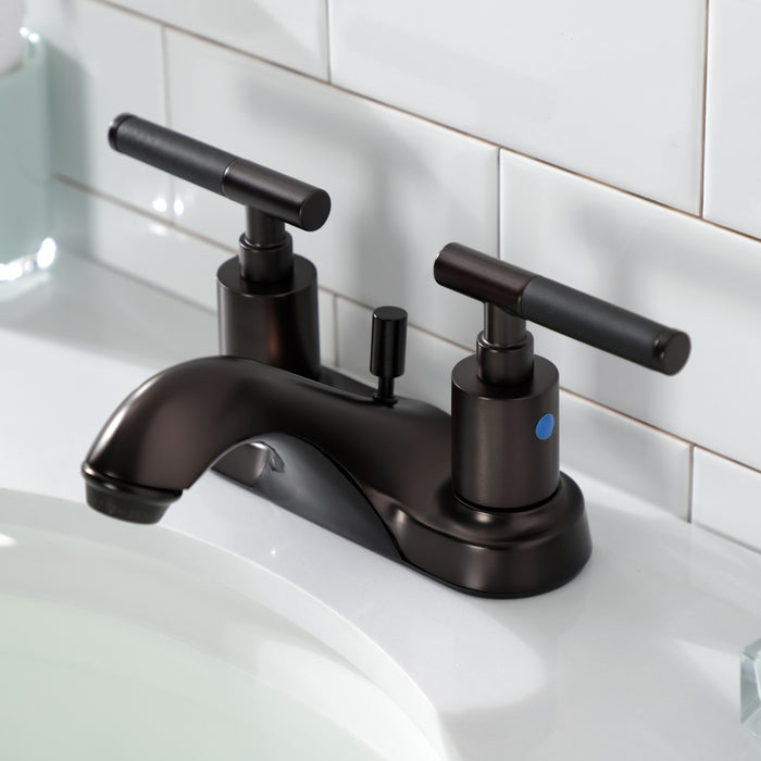 Kingston Brass FB5625CKL Kaiser 4 in. Centerset Bathroom Faucet with Pop-Up Drain, Oil Rubbed Bronze