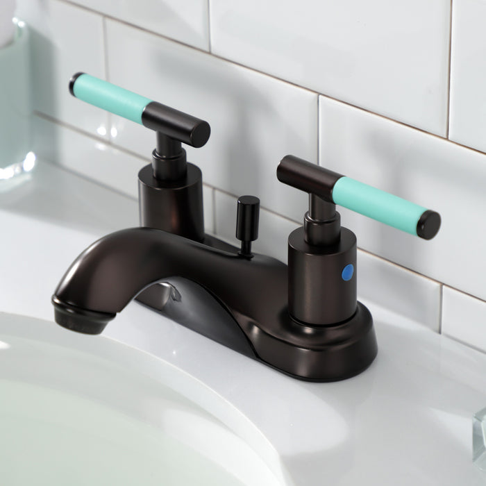 Kingston Brass FB5625CKL Kaiser 4 in. Centerset Bathroom Faucet with Pop-Up Drain, Oil Rubbed Bronze